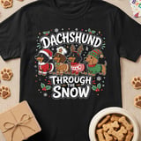 Dachshund Through The Snow Tee thumbnail 1