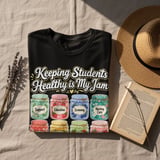 School Nurse T-Shirt: Student Health Jam Jar Design, Nurse Appreciation Gift thumbnail 9