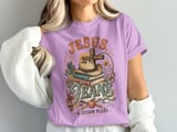 Jesus Jeans & Lesson Plans Teacher T-Shirt | Christian Western Educator Gift Tee | Faith-Inspired Retro Boho Teacher Appreciation Shirt thumbnail 4