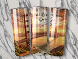 San Francisco Golden Gate Bridge Sunset Tumbler Wrap 20oz Skinny Seamless Design, California Cityscape Travel Digital Download PNG thumbnail 2