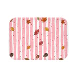 Pink Fall Shower Curtain and Bath Mat, Cute Pastel Autumn Leaves Bathroom Decor, Cottagecore Pinecone Acorn Aesthetic Fall Decor Set thumbnail 15