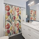 Soft Petal Tulip Dreams Shower Curtain thumbnail 3