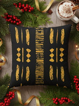 Gold Black Mud Cloth Velveteen Blanket, African Tribal Woven Blanket, Boho Abstract Art Throw Pillows, Ethnic Home Decor Gift thumbnail 18
