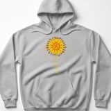 Pickleball Gildan Fleece Hoodie, pickleball Sunflower Stem Graphic, Court Pullover thumbnail 2