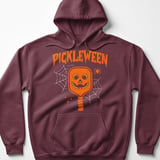 Pickleball Gildan Fleece Hoodie, Pickleween Halloween Pumpkin Paddle Graphic, Cozy Fall Court Pullover thumbnail 3