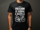 Freedom Is Riding a Bicycle | Step-Thru Cruiser Bike T-Shirt thumbnail 1