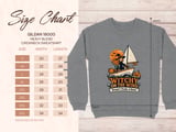 Witchy On The Wind Broom Prefer A Boom Sailing Witch Ocean Graphic Crewneck Sweatshirts thumbnail 6