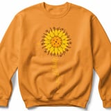Pickleball Gildan Crewneck Sweatshirt, pickleball Sunflower Botanical Art, Chilly Morning Court Warm Up thumbnail 9