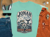 Jonah Had One Job T-Shirt, Funny Christian Humor Tee, Vintage Bible Story Apparel, Religious Faith Nautical Graphic Shirt Gift thumbnail 7