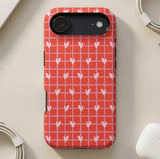 Pink Heart Grid MagSafe® Phone Case thumbnail 4