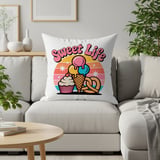Sweet Life Digital PNG, Retro Ice Cream Cupcake Pretzel Graphic, Groovy Dessert Art, Summer Food Download, Candy Clipart thumbnail 3