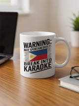 Karaoke Lover Gift Mug – May Spontaneously Break Into Karaoke thumbnail 3
