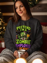 Pretend I'm A Zombie Employee Tee thumbnail 11