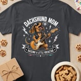 Raising A Rockstar Doxie Mom Tee thumbnail 1