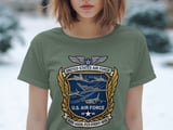US Air Force Emblem T-Shirt, Military Aircraft Veteran Tee, Patriotic Aim High Fly Fight Win USAF Graphic Shirt, American Pride Gift thumbnail 7