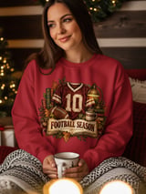 Football Season Sweatshirt, Vintage Football Hoodie, Dark Academia Bookish Gameday Shirt, Fall Tailgate Crewneck, Cozy Autumn Sports Gift thumbnail 1