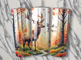 Hunting Season Deer 20oz Tumbler Wrap, Autumn Forest Tumbler, Fall Leaves Animal Tumbler, Deer Lover Gift, Autumn Cup Wrap, Hunting Gift thumbnail 2