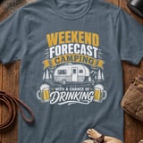 Weekend Forecast Camping Drinking Tee thumbnail 3