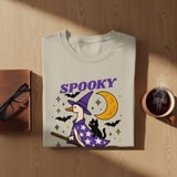 Spooky Goosey T-Shirt, Halloween Goose, Witchy Goose Tee, Black Cat Shirt, Flying Goose Shirt, Fall Shirt, Funny Halloween Shirt, Cute Ghost thumbnail 4