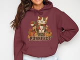 Fall Is Purrfect Sweatshirt, Quilted Cat Hoodie, Cute Autumn Cat Tote Bag, Cozy Fall Season Crewneck, Thanksgiving Cat Mom Gift thumbnail 9