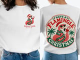 Personalized Flamingle Christmas Sweatshirt thumbnail 4