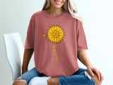 Pickleball Comfort Colors Shirt, pickleball Sunflower Floral Watercolor Print, Vintage Graphic Tee thumbnail 7