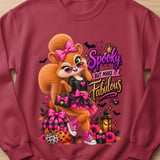 Spooky Fabulous Sally the Squirrel Sweatshirt thumbnail 3
