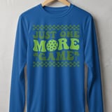 Pickleball Sport-Tek Long Sleeve Tee, Just One More Game, Sun Shield Shirt for Pickleball Court Play thumbnail 6