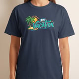 On Vacation Shirt, Tropical Palm Tree Beach T-Shirt, Summer Travel Tee, Getaway Holiday Gift for Her, Family Trip T-Shirts thumbnail 8