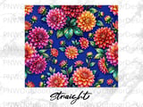 Dahlia Tumbler Sublimation PNG 20oz Skinny Tumbler Design Digital Download, Seamless Floral Wrap File for Crafting thumbnail 13