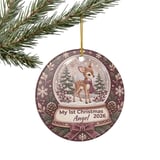 Baby First Christmas Ornament, Custom Woodland Deer Snow Globe Keepsake, Personalized Fawn Ornaments, Rustic Winter Holiday Tree Decor thumbnail 7