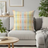 Watercolor Plaid Throw Blanket: Soft, Lightweight, Home Decor, Matching Pillows thumbnail 2
