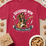 Raising A Rockstar Doxie Mom Tee thumbnail 4