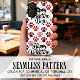 Happy Valentines Day Dog Paw Prints Digital Pattern, Digital Bundle, Valentine Puppy, Plaid Hearts, Pet Paw Prints, Valentines Day Gift thumbnail 6