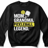 Pickleball Gildan Crewneck Sweatshirt, Mom Grandma Pickleball Legend, Court Warm Up Layer for Players thumbnail 1
