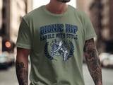Bionic Hip T-Shirt: Handle With Style Design, Hip Replacement Surgery Recovery Apparel thumbnail 9