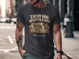 Dog Lover T-Shirt Funny Dog Mom Gift, Every Dog Deserves A Sofa Vintage Pet Owner Tee, Humorous Animal Rescue Shirt thumbnail 2