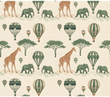 Digital Pattern, Giraffe Elephant Hot Air Balloon, Repeat Pattern, Surface Pattern Design, Fabric Design, Digital Bundle, Digital Paper Pack thumbnail 8