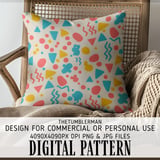 Digital Pattern Bundle, Abstract Shapes, Geometric Design, Digital Paper Pack, Scrapbook Paper, Backgrounds, Commercial Use Graphics thumbnail 5