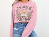 God Chose Me To Be Their Mama Vintage Boho Christian Mom Faith Bible Floral Butterfly Distressed Graphic Other thumbnail 16