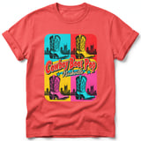 Cowboy Boot Pop ~ Comfort Colors Premium Tee thumbnail 3