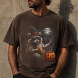 Witchy Iced Coffee Raccoon T-Shirt thumbnail 3