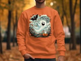 Halloween Ghost Cat Pumpkin T-Shirt, Gone with the Wind Boo Tee, Spooky Season Shirt, Autumn Fall Tee, Bat Kite Halloween Tshirt thumbnail 5