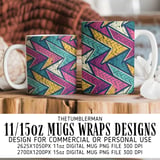 Digital Geometric Pattern, Digital Fabric Pattern, Grunge Pattern, Triangle Pattern, Arrows Pattern, Digital Bundle Pattern thumbnail 4
