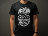 Freedom Is Riding a Bicycle | Mountain Bike T-Shirt thumbnail 1