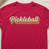 Pickleball Sport-Tek Performance Tee, Pickleball, Retro Style Open Play Athletic Court Apparel thumbnail 6