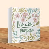 Live with Purpose Canvas Wrap, Floral Wall Art, Motivational Quote Decor, Inspirational Canvas, Butterfly and Flower Print thumbnail 9