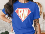RN Superhero Registered Nurse Red Diamond T-Shirt thumbnail 2