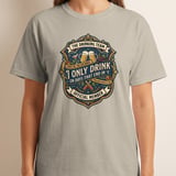 Drinking Team T-Shirt, Funny Beer Lover Gift, Pub Crawl Party Tee, I Only Drink on Days that End in 'Y' Humorous Vintage Bar Design Shirt thumbnail 6