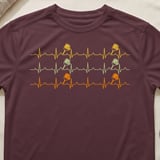 Pickleball Sport-Tek Performance Tee, Pickleball Paddle Heartbeat Pulse Lifeline Graphic, Court Apparel thumbnail 2